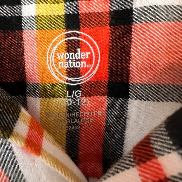 Wonder Nation Boy's Plaid Button Down Hoodie - Picture 5 of 7